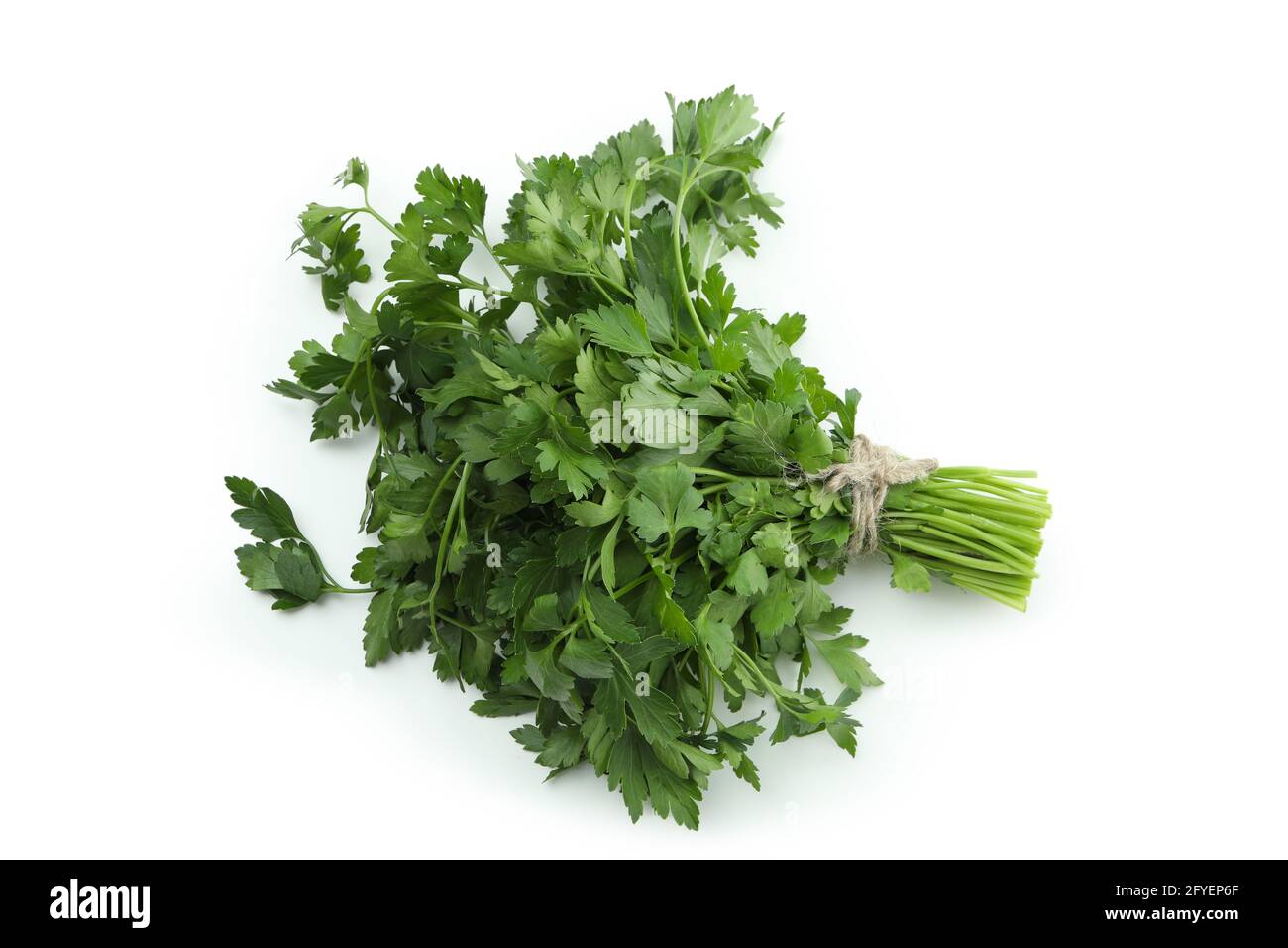 Fresh green parsley isolated on white background Stock Photo - Alamy