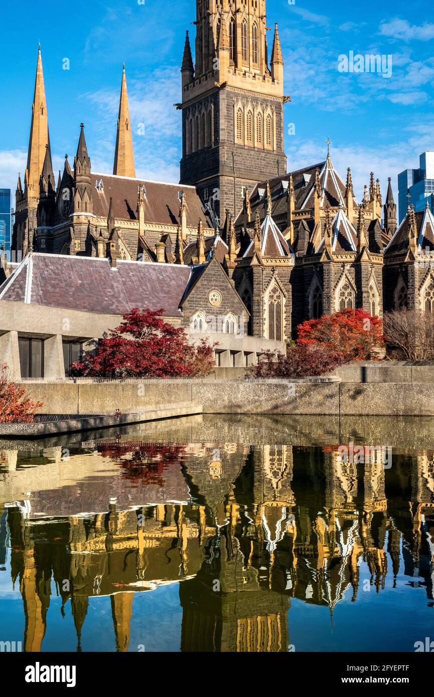 St Patrick's Roman Catholic cathedral, Melbourne, Victoria, Australia Stock Photo