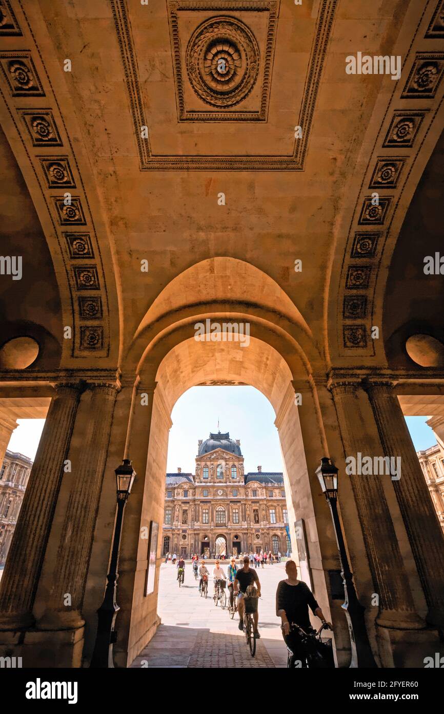 Louvre cour carree exterior hi-res stock photography and images - Alamy