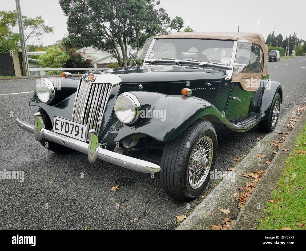 AUCKLAND, NEW ZEALAND May 11, 2021 View of 1954 MG TF vintage car
