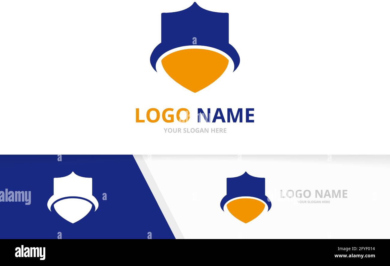 Modern shield logo. Safe, secure, protection logotype design template. Stock Vector