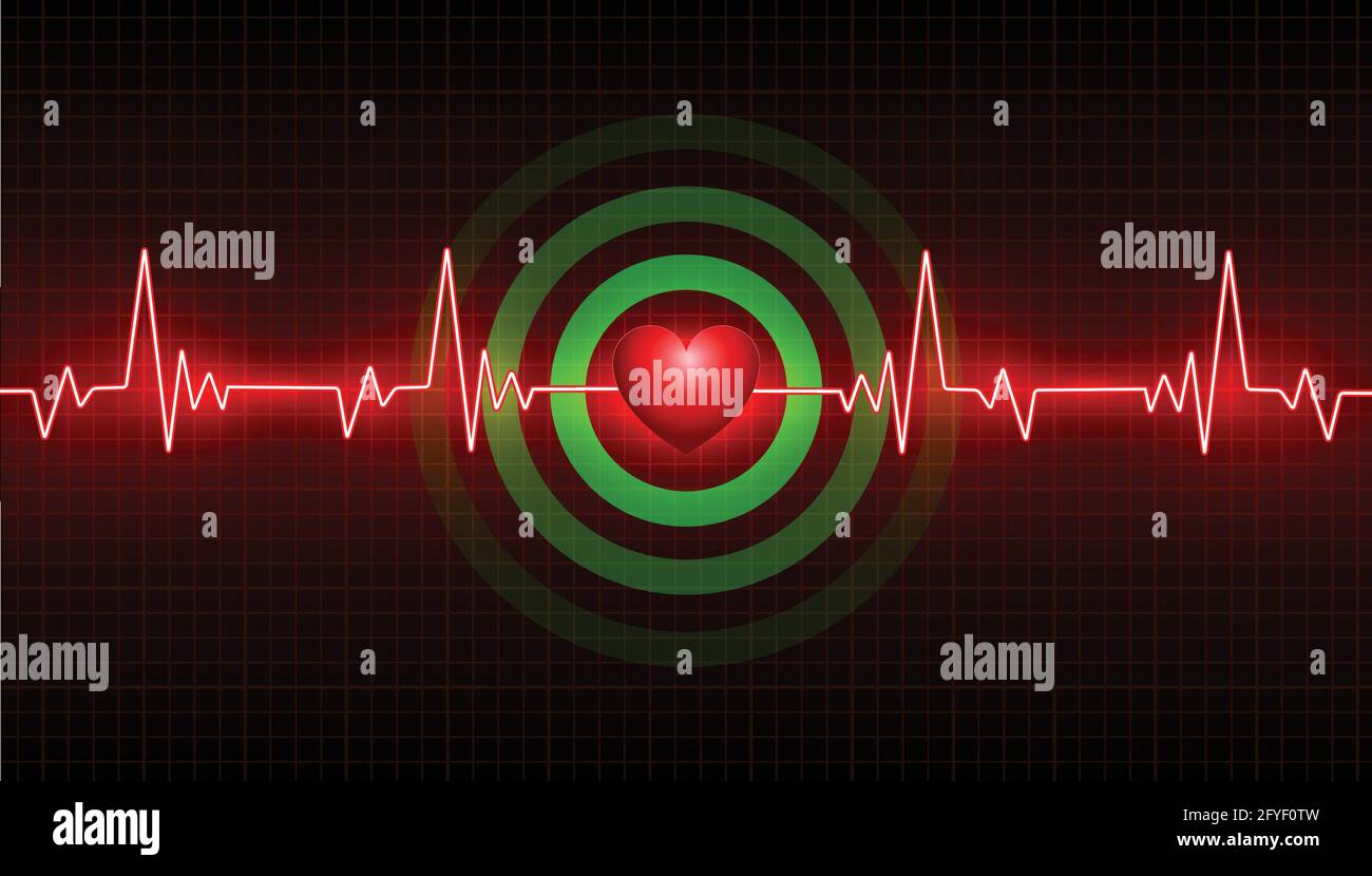 Heart beat vector hi-res stock photography and images - Alamy