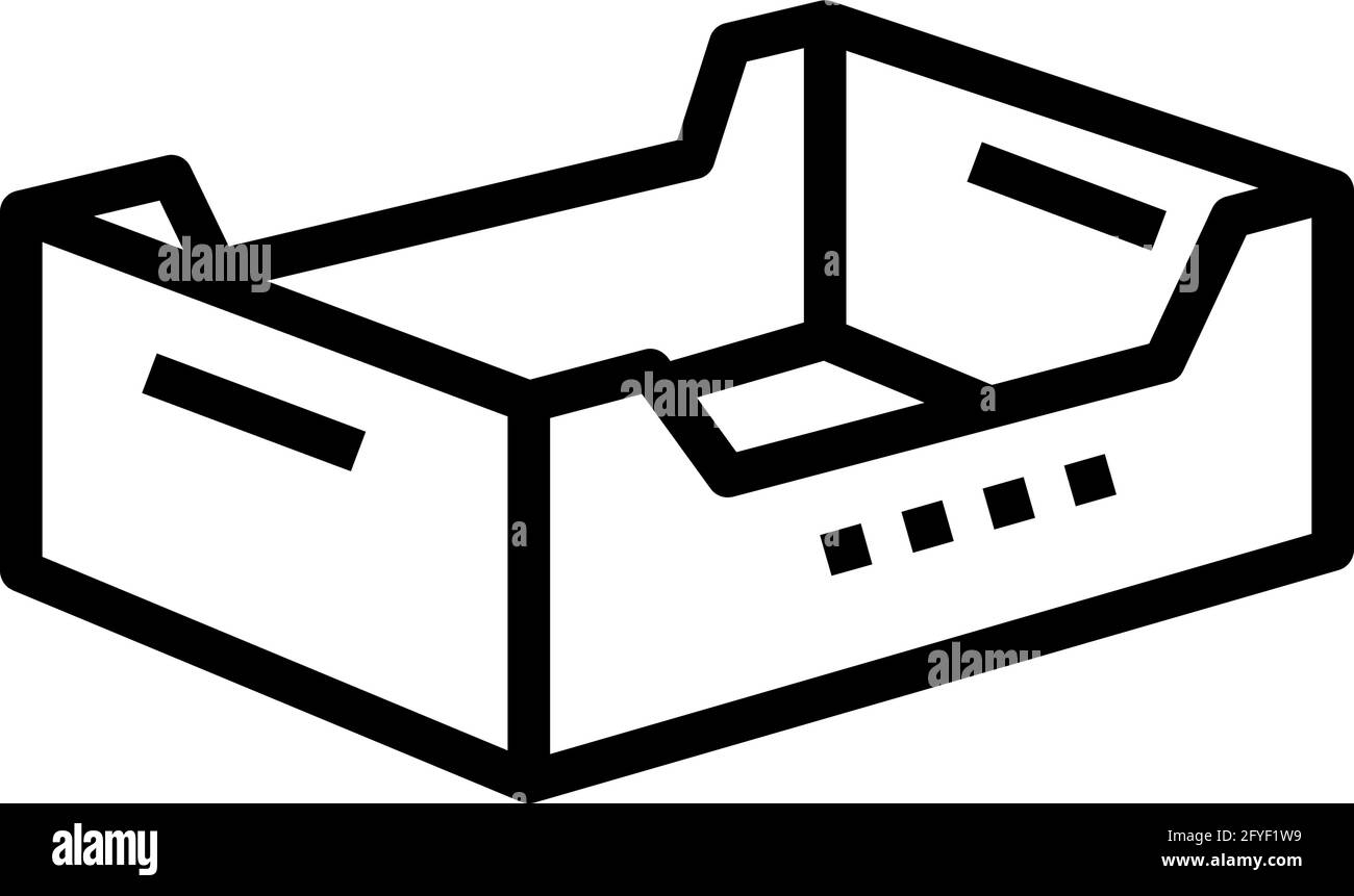 fruits and vegetables box line icon vector illustration Stock Vector ...