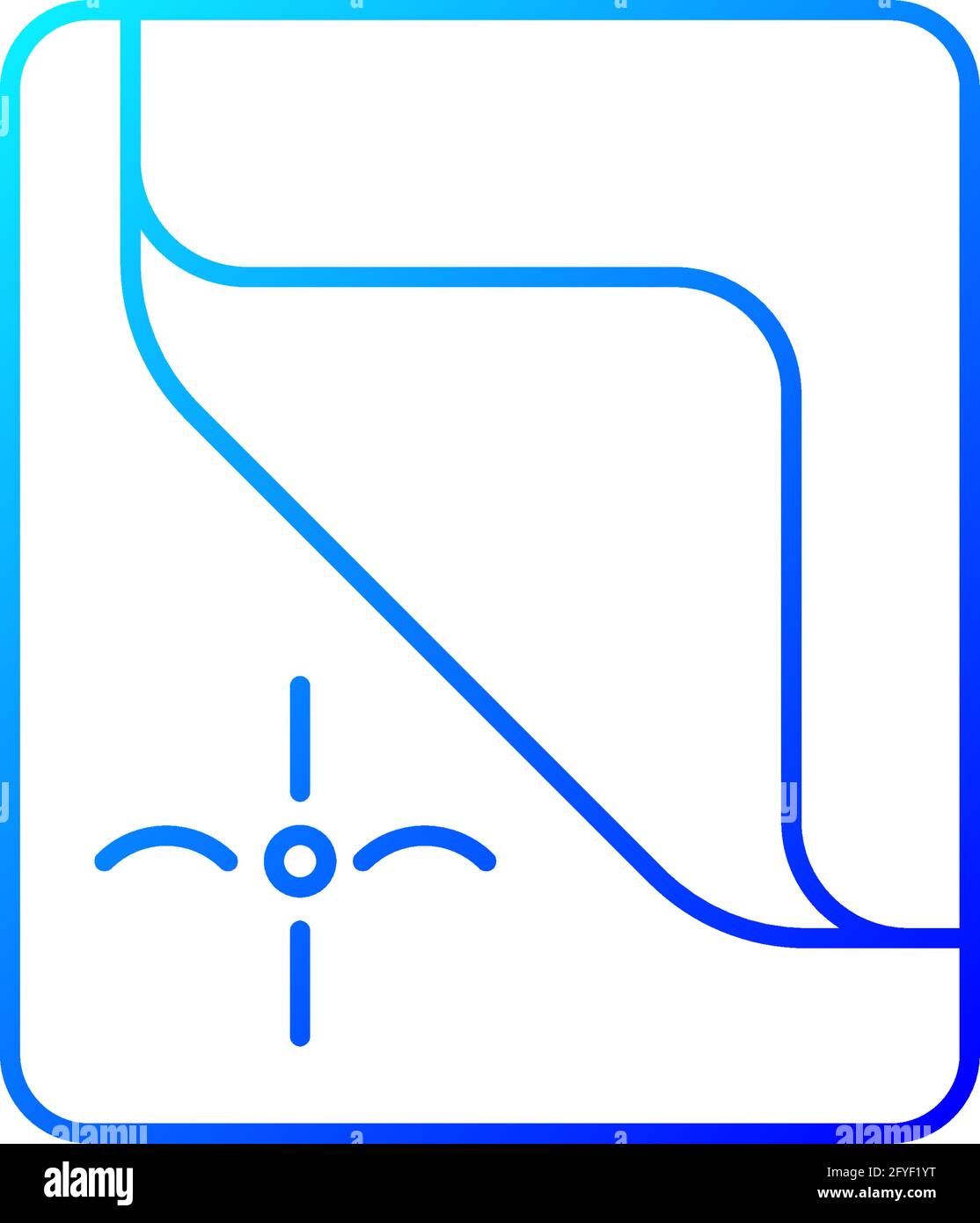 Mattress cover gradient linear vector icon Stock Vector