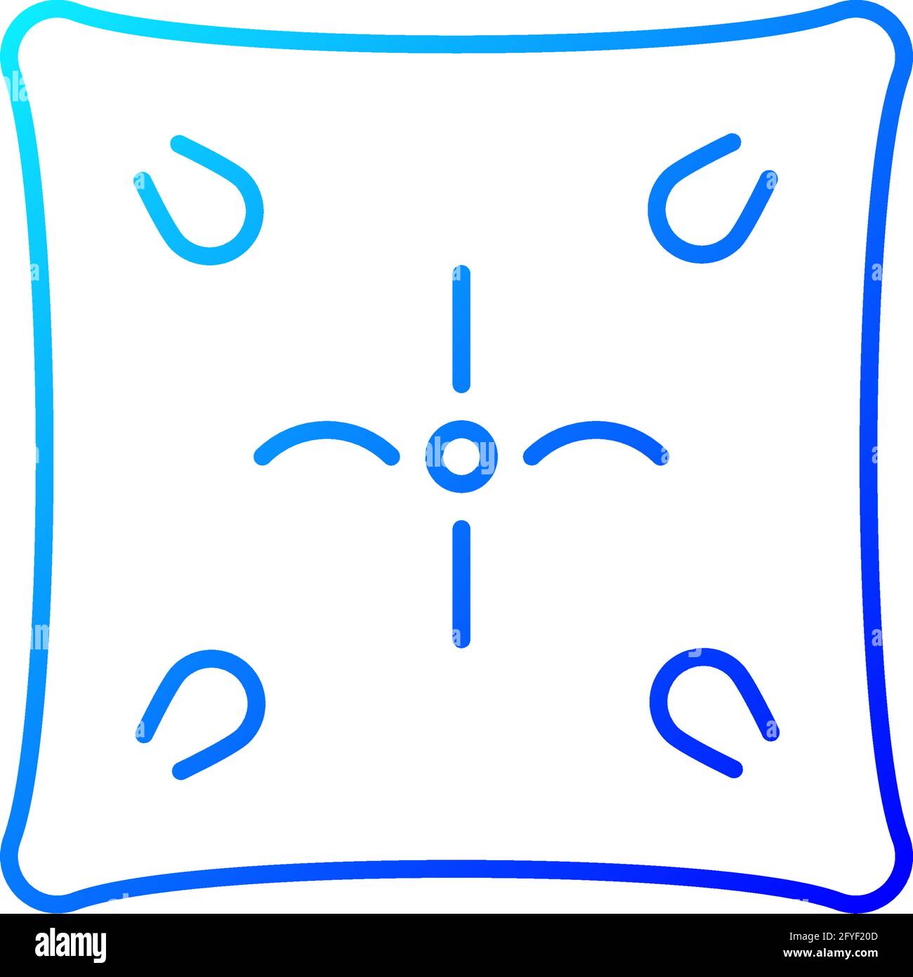 Cushion gradient linear vector icon Stock Vector