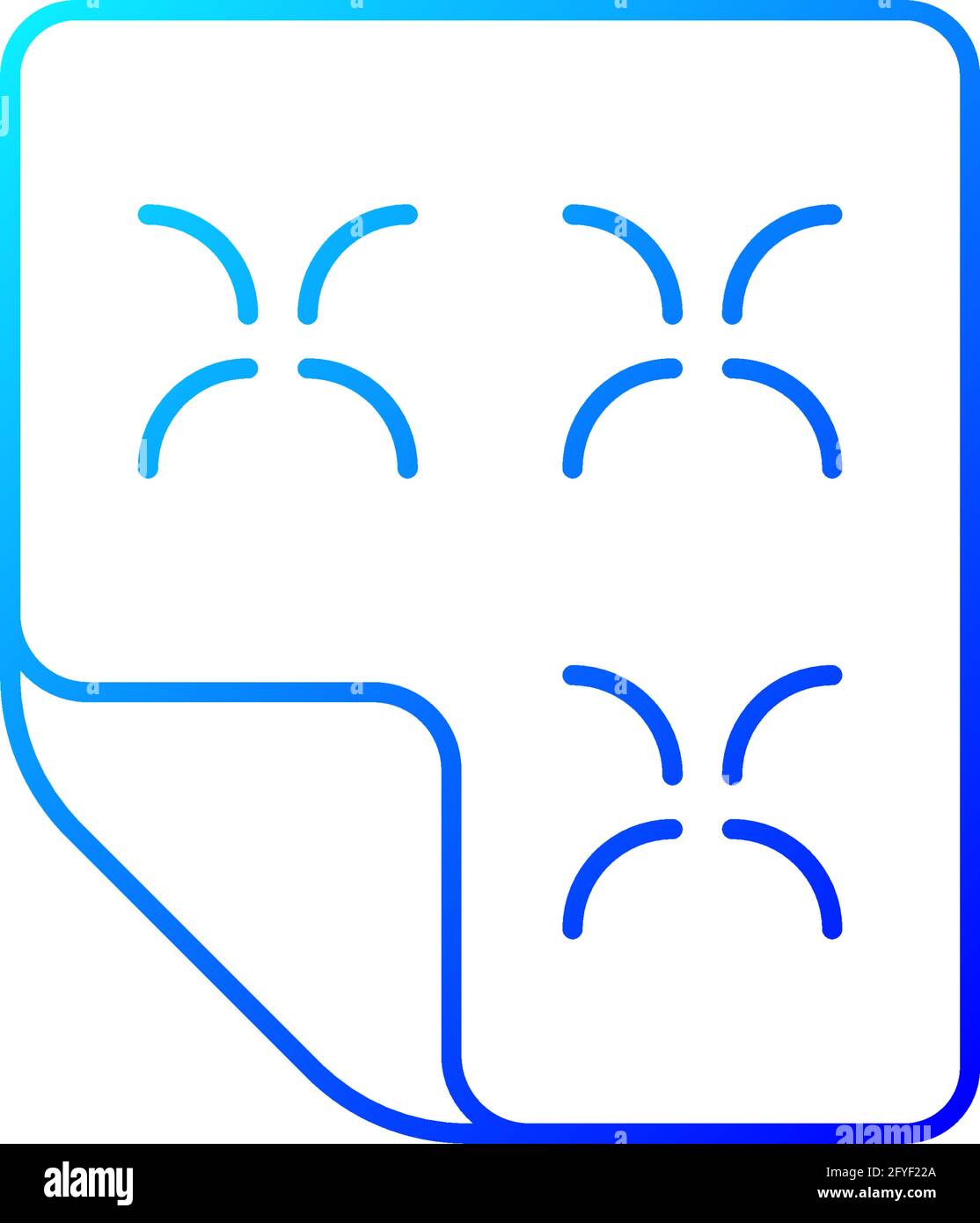 Duvet gradient linear vector icon Stock Vector