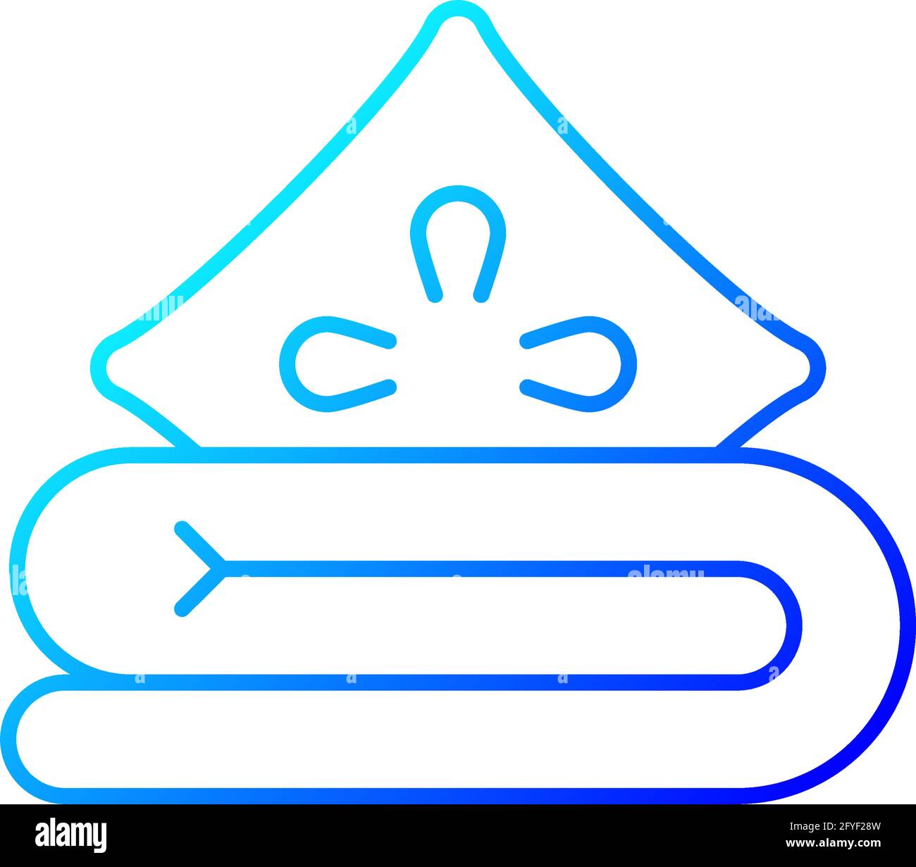 Bed linen gradient linear vector icon Stock Vector