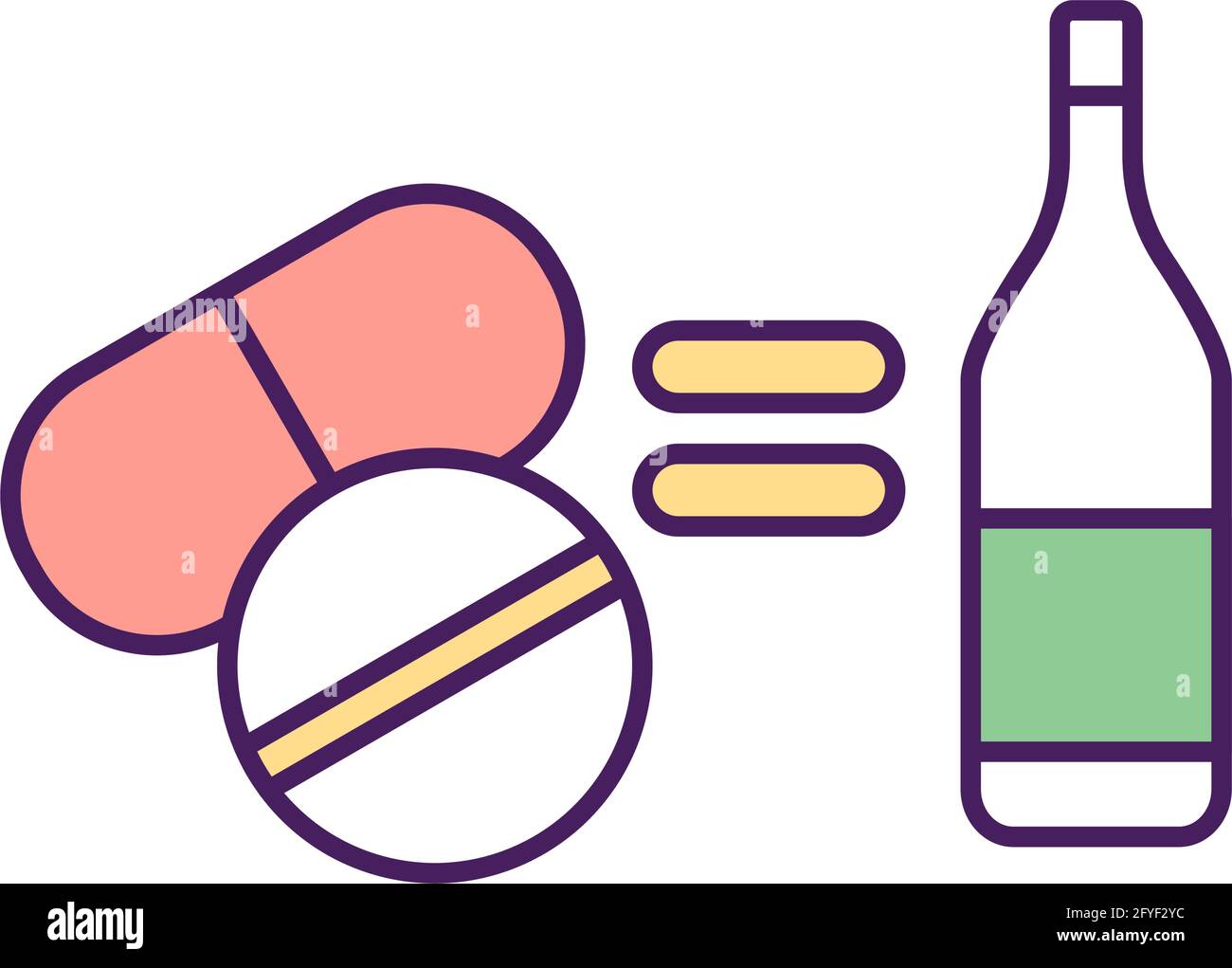 Addictions types RGB color icon Stock Vector Image & Art - Alamy
