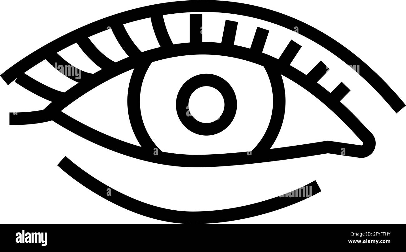 natural woman eyelashes line icon vector illustration Stock Vector ...