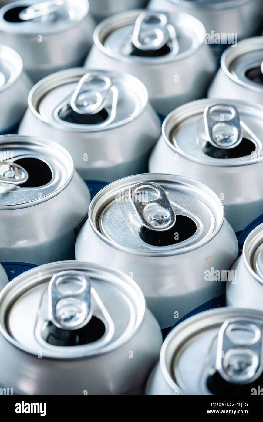 Drink cans. Stock Photo