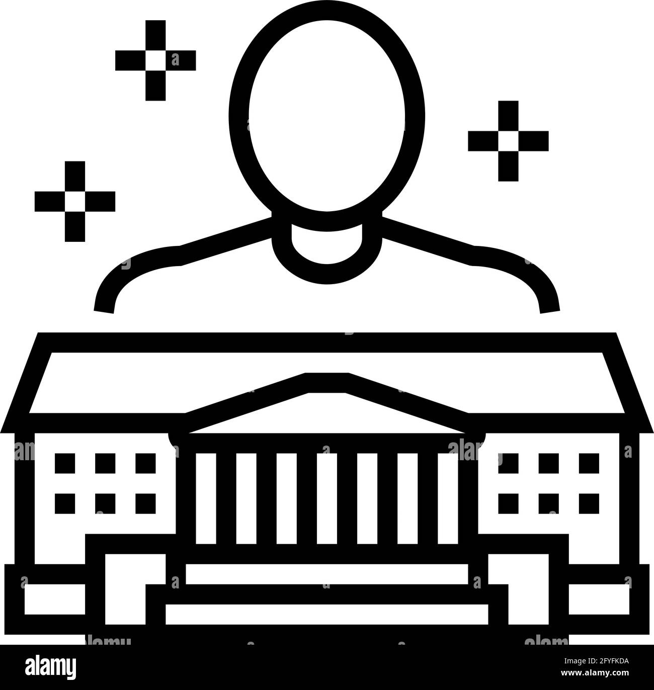 authority law line icon vector illustration Stock Vector Image & Art