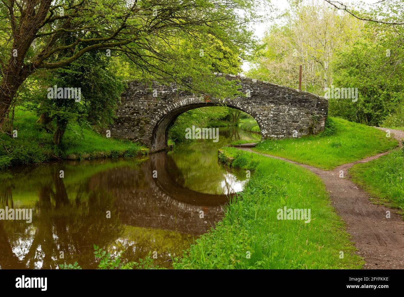 Bridge 151, Monmouthshire and Brecon Canal, Powys, Wales, UK Stock Photo