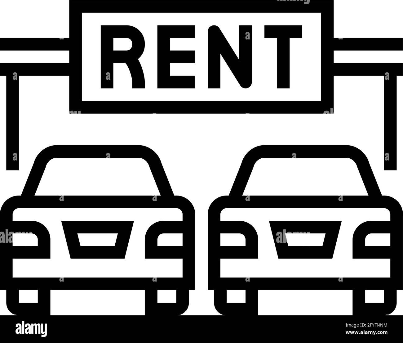 rent car motel service line icon vector illustration Stock Vector Image & Art Alamy