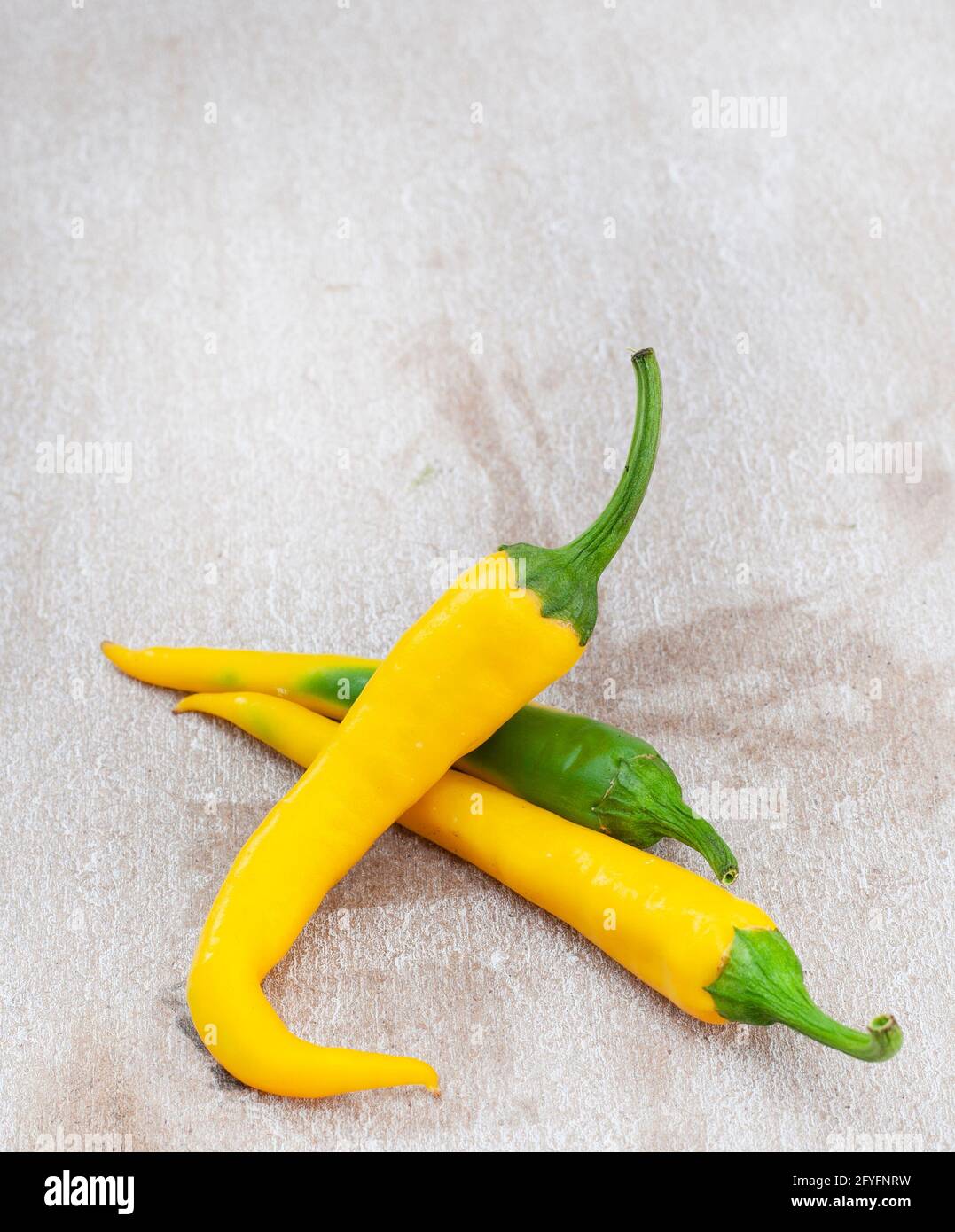 yellow cayenne peppers Stock Photo Alamy