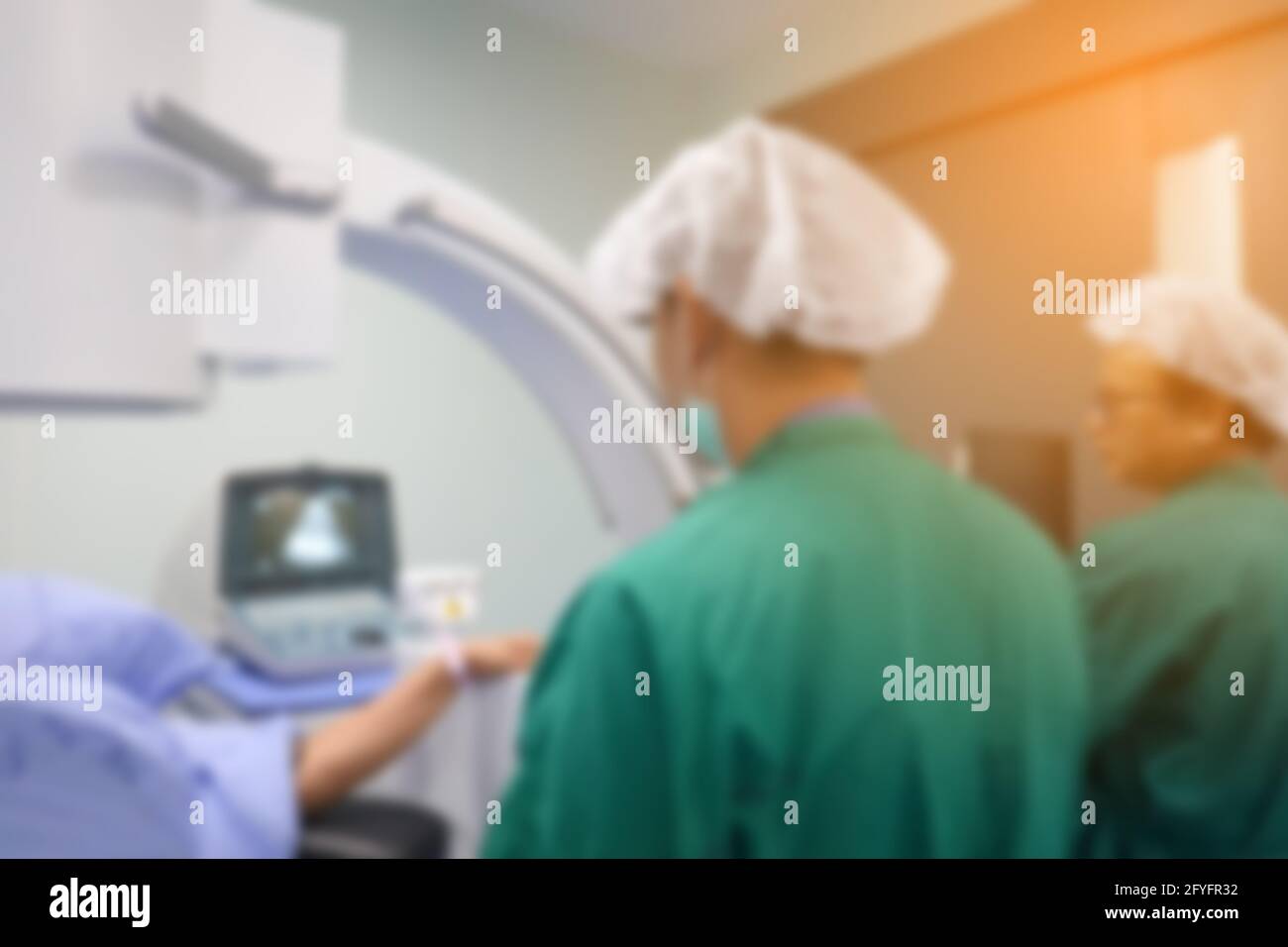 Medical Team Performing Surgical Operation in Modern Operating Room ...