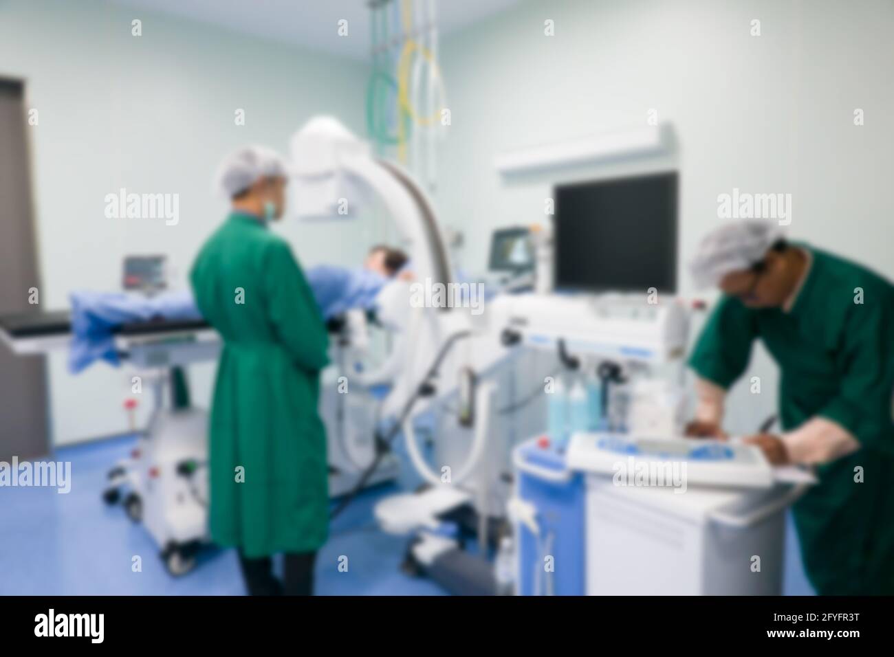 Medical Team Performing Surgical Operation in Modern Operating Room ...
