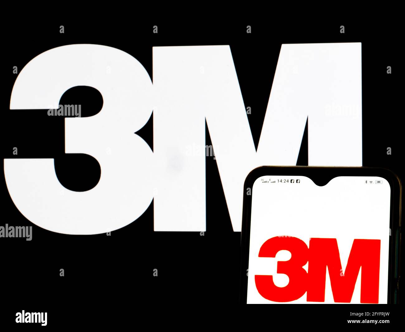 In this photo illustration  3M Company logo seen displayed on a smartphone Stock Photo