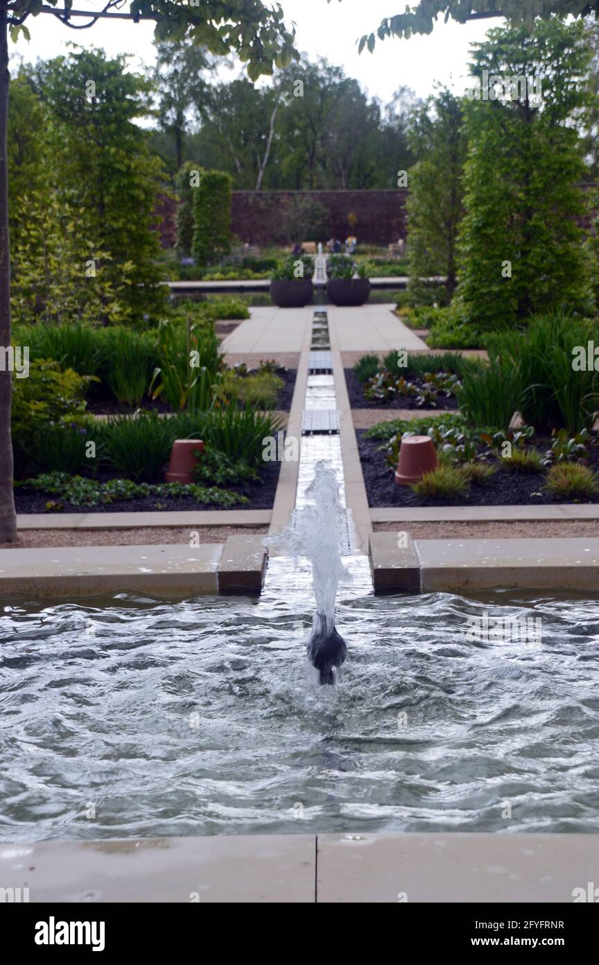 The Pond and Water Features in the Victorian Weston Walled Paradise