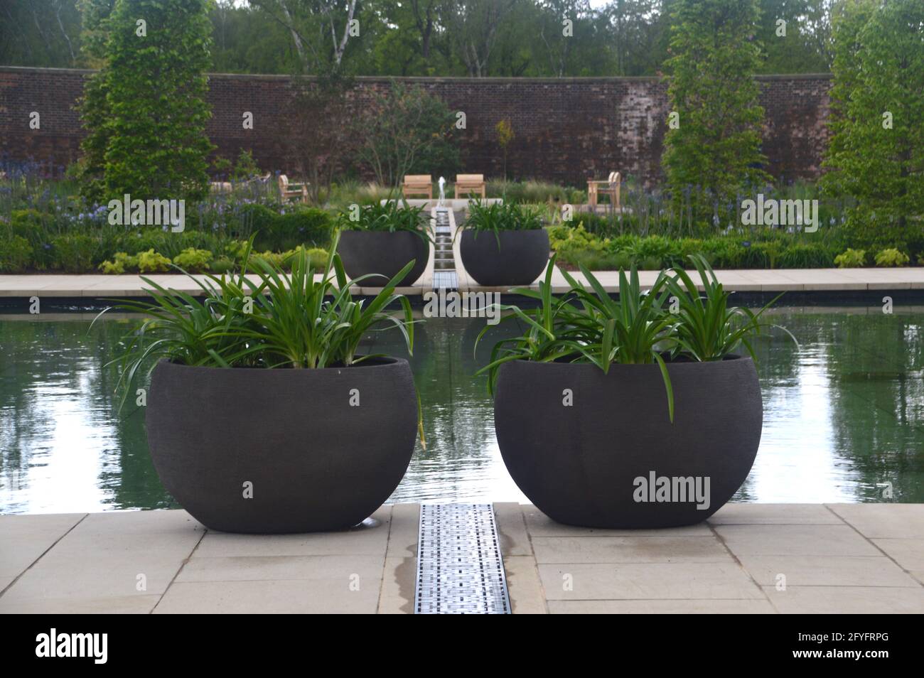 The Pond and Water Features in the Victorian Weston Walled Paradise