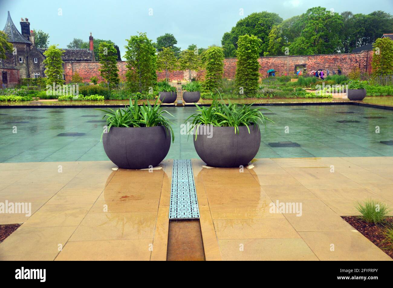 The Pond and Water Features in the Victorian Weston Walled Paradise