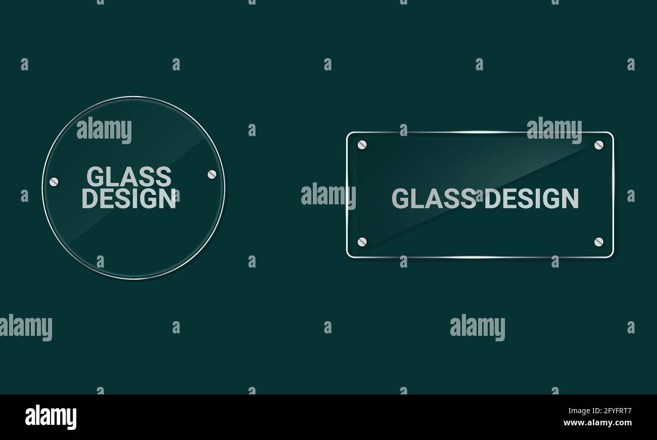 Glass Signage board Stock Vector Image & Art Alamy