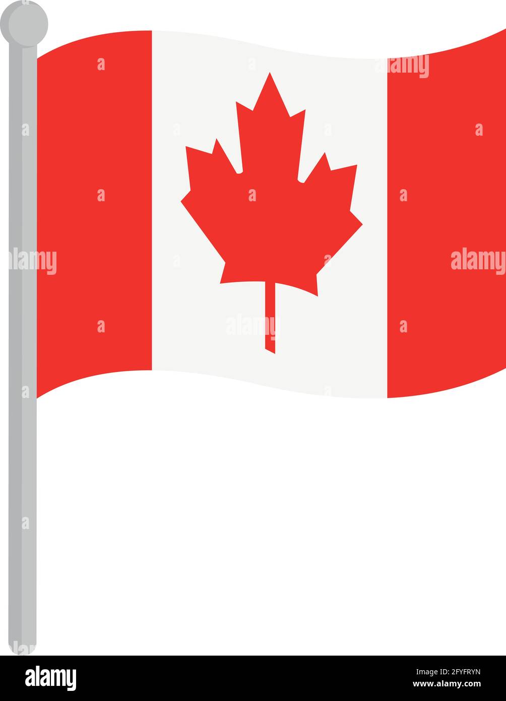 Canadian flag pole Stock Vector Images Alamy