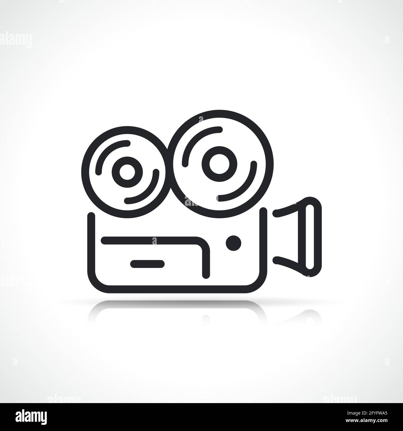 Projector linear icon. Thin line illustration. Multimedia player
