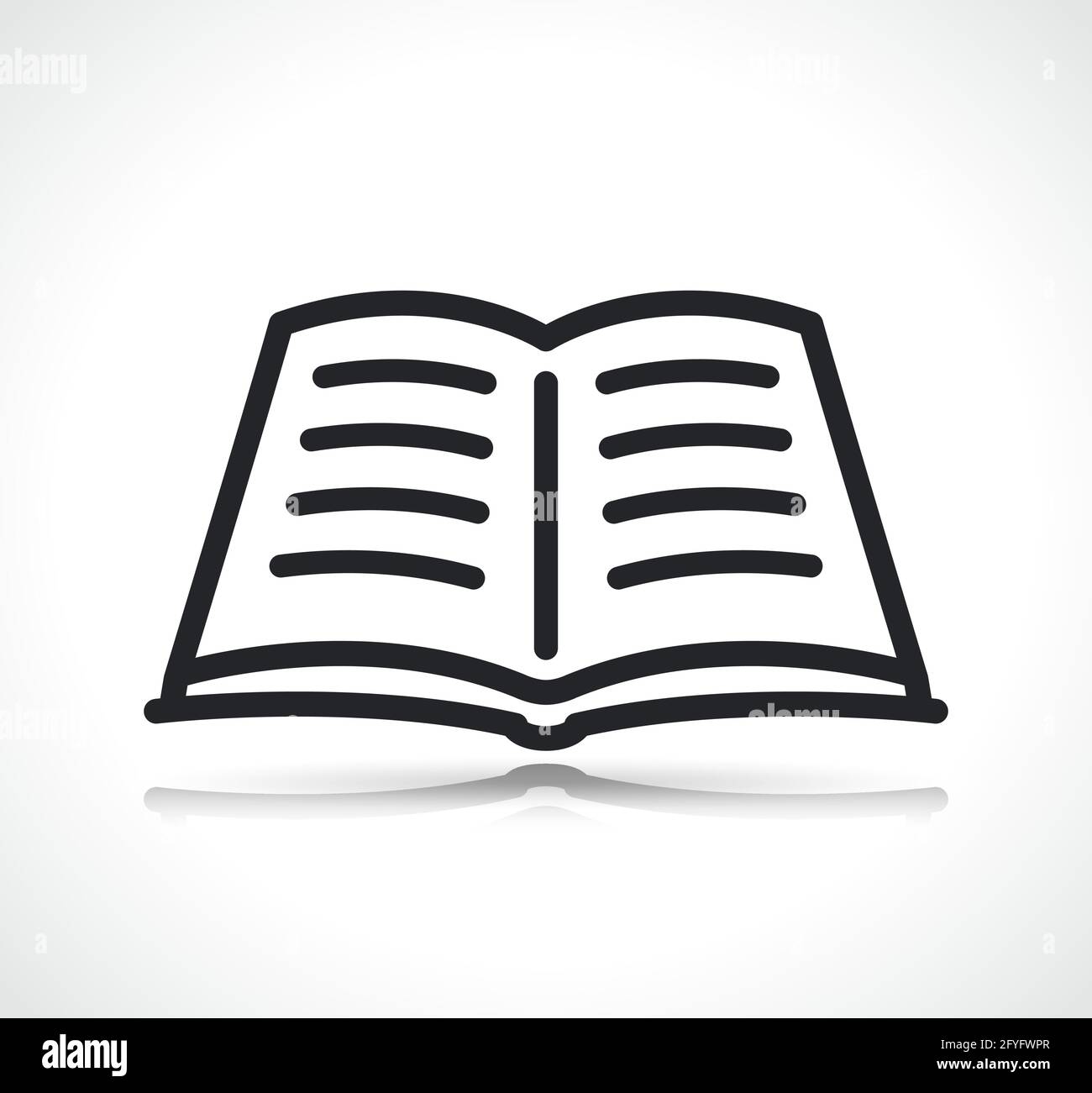 open book thin line icon isolated design Stock Vector