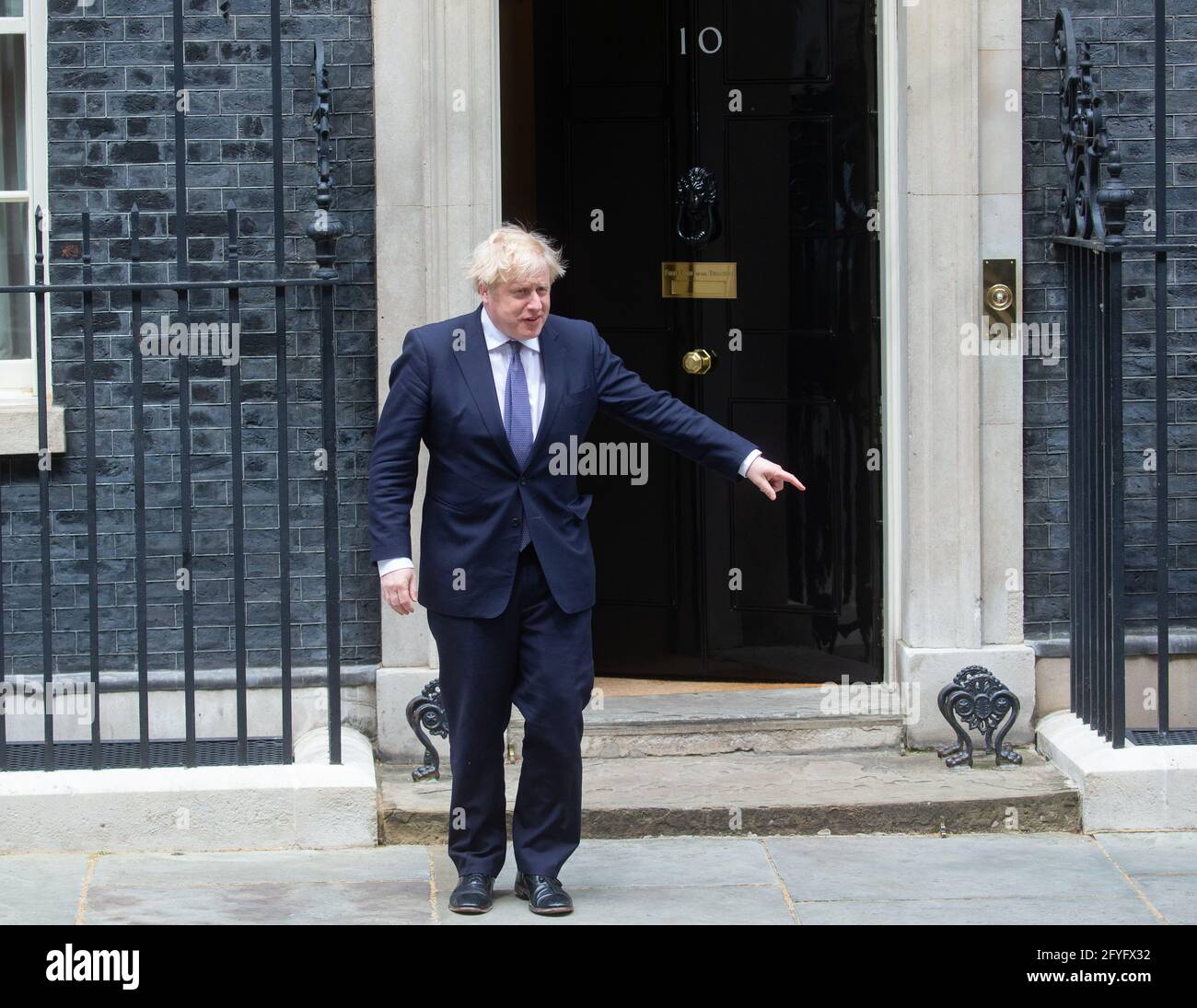 London, UK. 28th May, 2021. Viktor Orban, Prime Minister of Hungary, arrives at Number 10 for a meeting with Boris Johnson. Orban is known for his contentious views on migration, democrarcy and LGBTQ issues. Credit: Mark Thomas/Alamy Live News Stock Photo