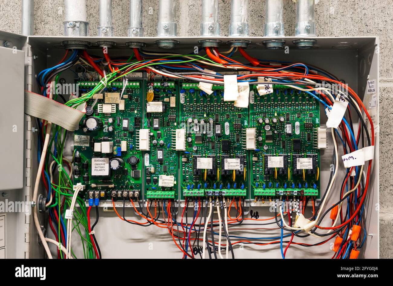 VANCOUVER, BC, CANADA JANUARY 1, 2021 Open fire alarm with