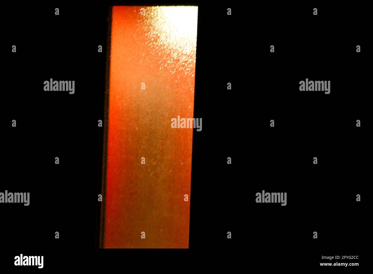 Orange Rectangular Window Surrounded by Black Stock Photo