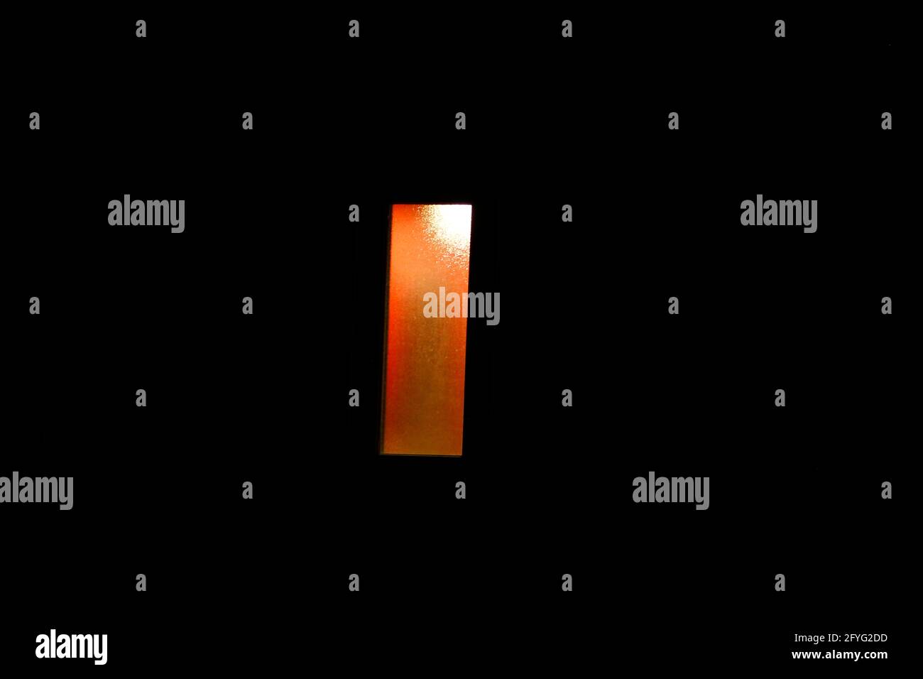 Orange Rectangular Window Surrounded by Black Stock Photo