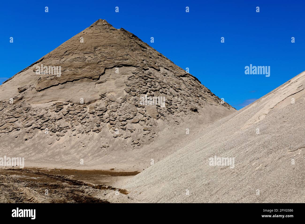 Sand mounds in gravel pit. Ontario Canada Stock Photo Alamy