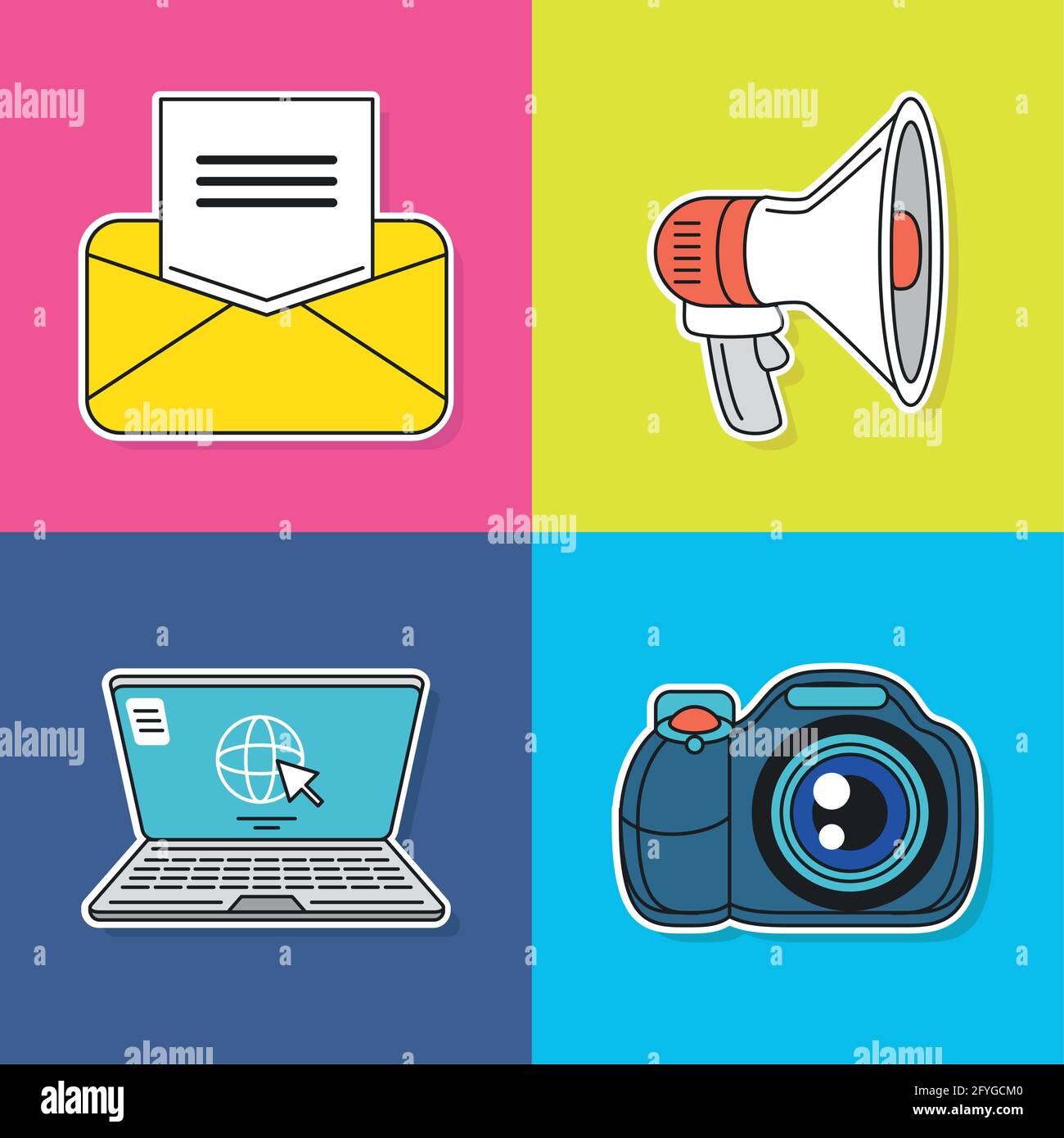 social media icons Stock Vector Image & Art - Alamy