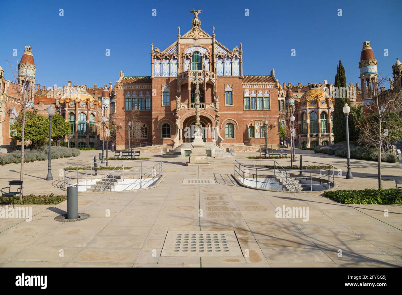 Operations House at Sant Pau Hospital, Barcelona, Spain. Stock Photo