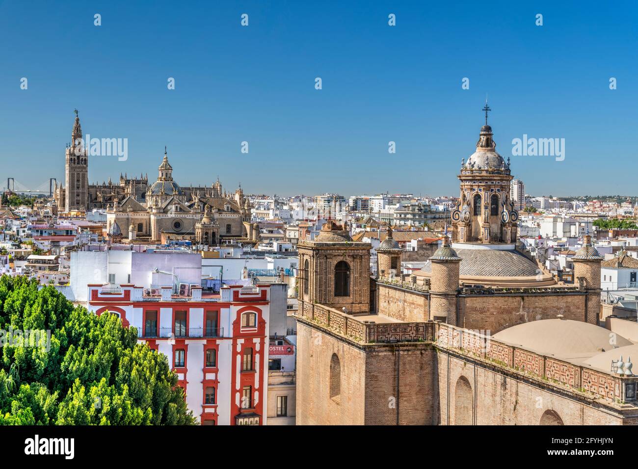 Old town cityscape, Seville, Andalusia, Spain Stock Photo - Alamy