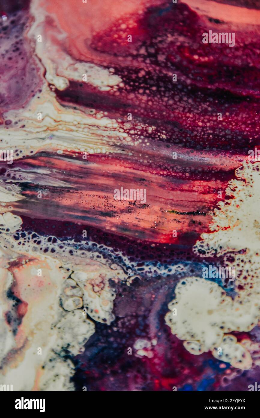 Abstract fluid art texture - backdrop with iridescent paint effect ...