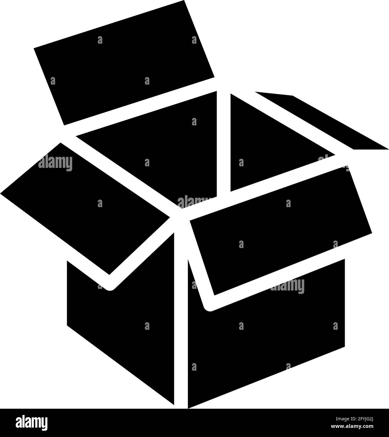 carton box glyph icon vector illustration Stock Vector Image & Art Alamy