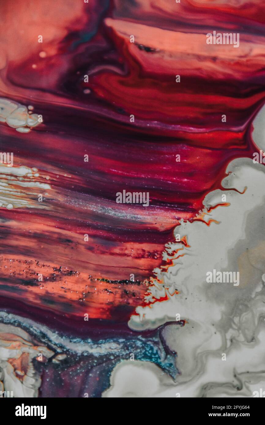 An abstract fluid art texture - backdrop with iridescent paint effect ...