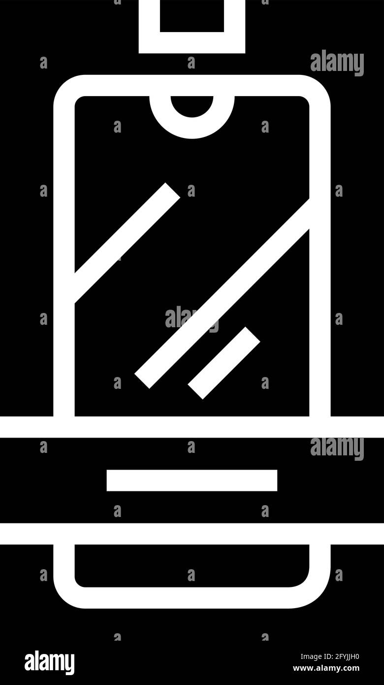 mobile phone box glyph icon vector illustration Stock Vector Image