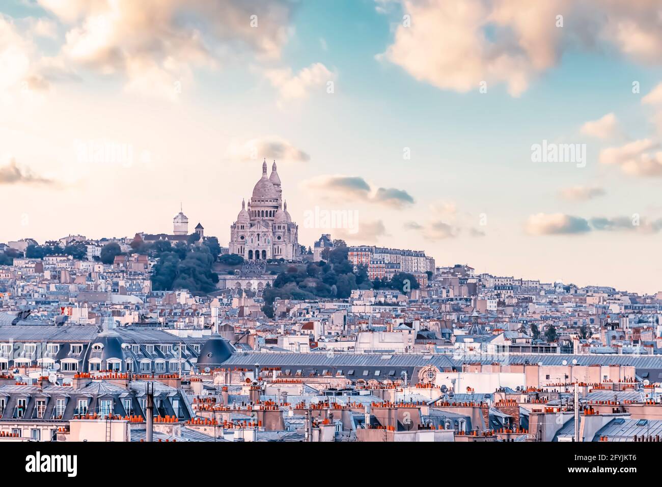 The Sacre-Coeur Basilica in Montmartre, Paris Stock Photo