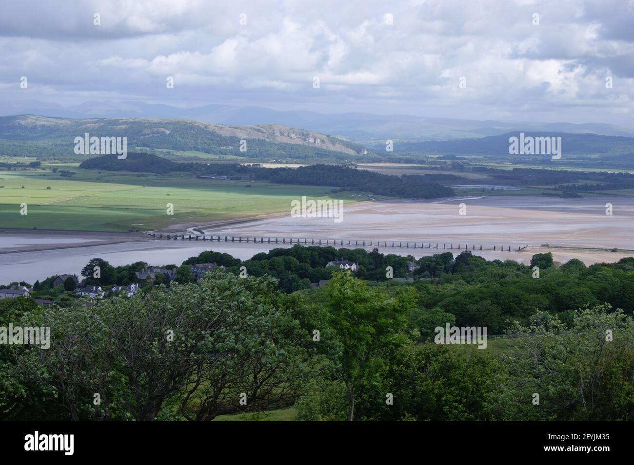 Arnside from above Stock Photo