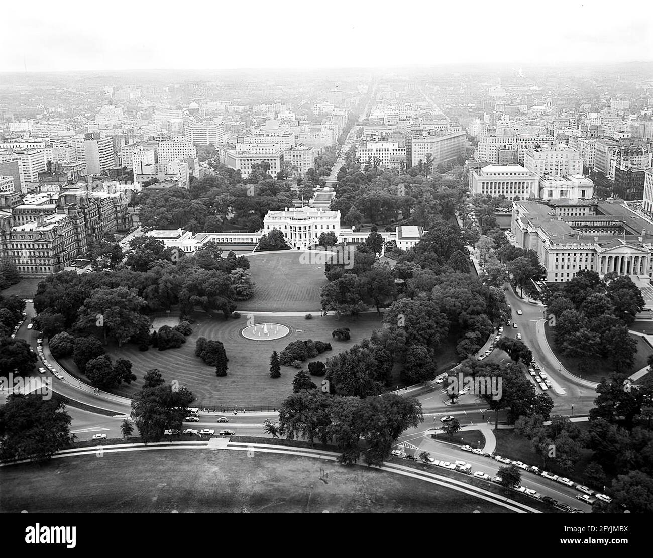 Aerial photo of Washington, D.C. and the North Front and South Rear of ...