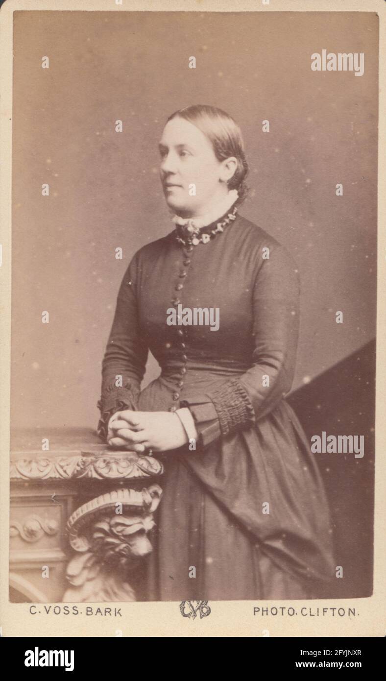 Victorian Clifton, Bristol CDV (Carte De Visite) Showing a Young Lady. Stock Photo