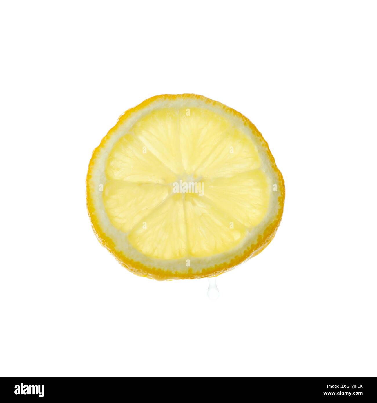 Slice of lemon isolated on white background Stock Photo - Alamy