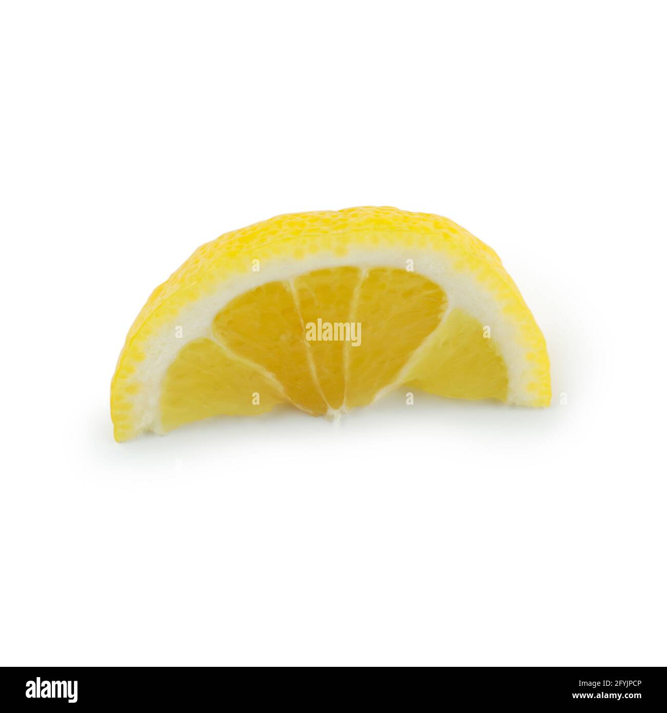 Slice of lemon isolated on white background Stock Photo - Alamy
