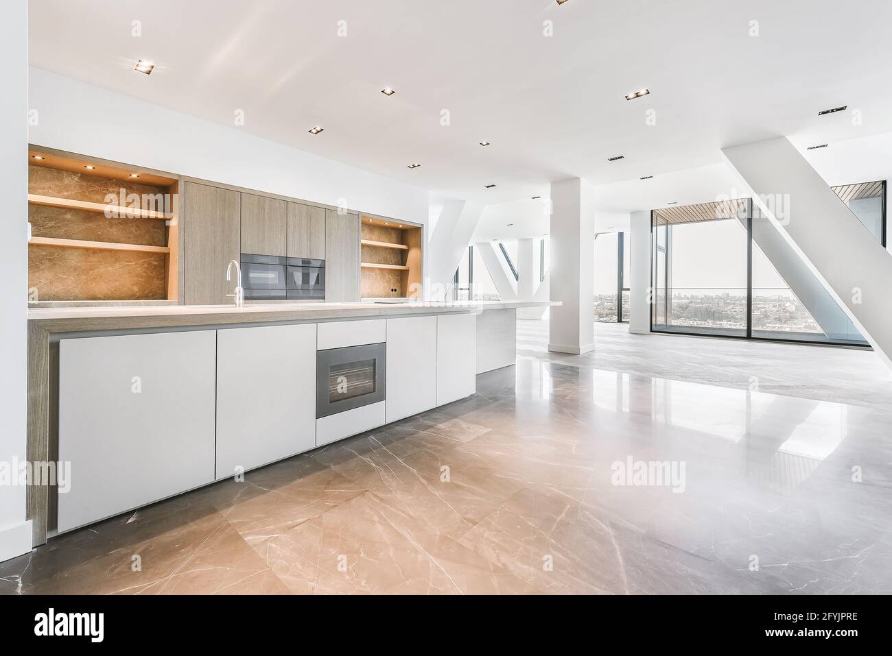 Marble slabs and hand-painted terraces make for an unconventional Soho ... - Apartment Penthouse With Marble Floors