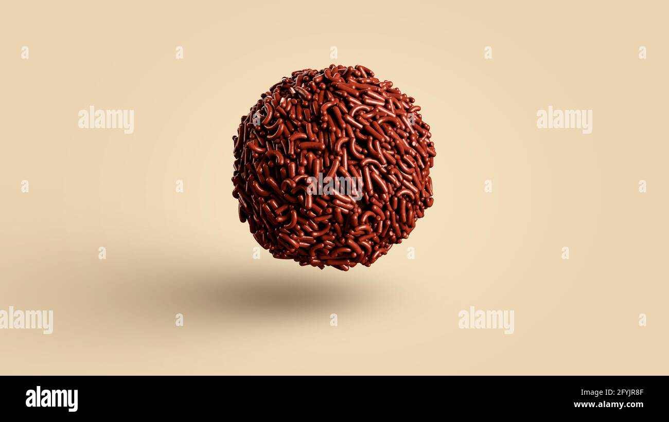 Chocolate brigadeiro with sprinkles, Brazilian candy Stock Photo Alamy