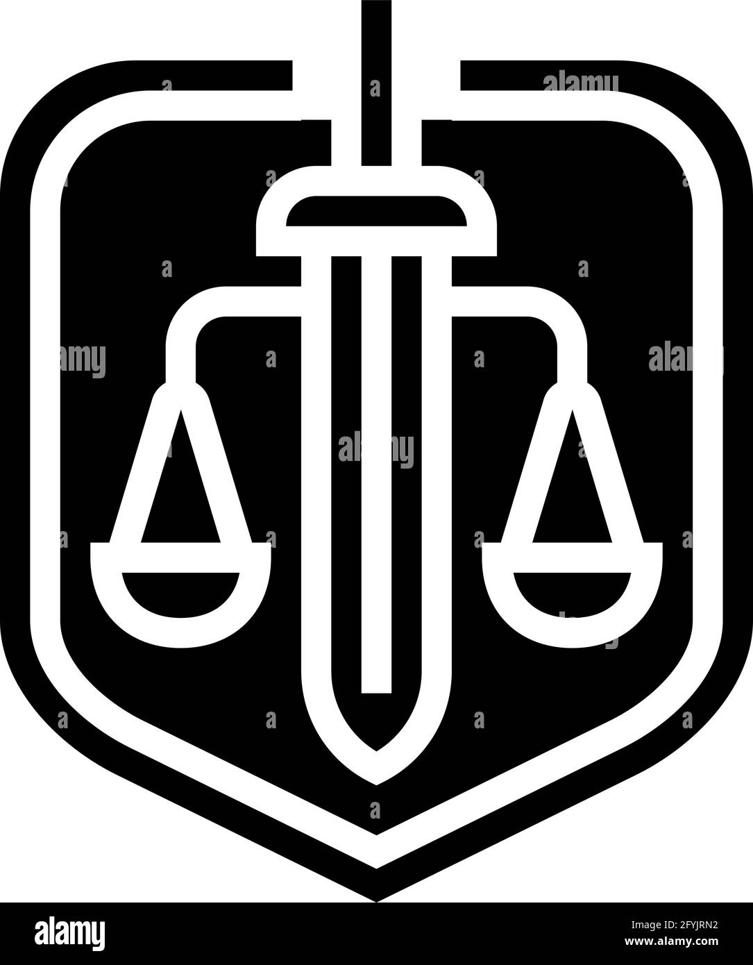justice law glyph icon vector illustration Stock Vector Image & Art - Alamy