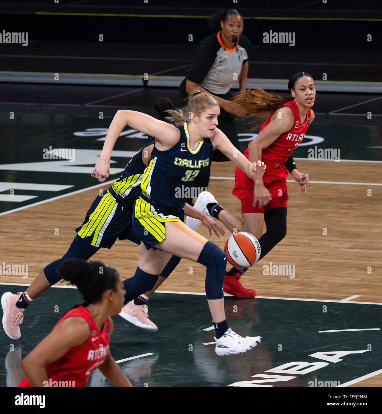 May 27, 2021, Atlanta, GA, USA: WNBA Dallas Wings in match with Atlanta Dream in Atlanta, May 27. (Credit Image: © Robin Rayne/ZUMA Wire) Stock Photo